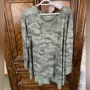 Camo cotton blouse